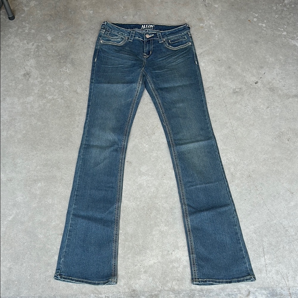 ALLOY Blue Flare Wide Leg Jeans